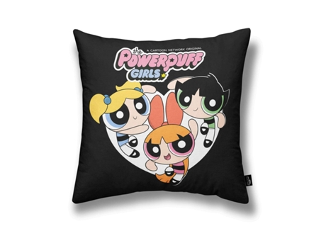 Capa de travesseiro Powerpuff Girls Powerpuff B Preto 45 x 45 cm