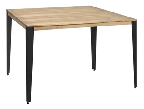 Mesa de Refeição BOX FURNITURE Lunds (Preto - Madeira e Aço - 160 x 90 x 110 cm)