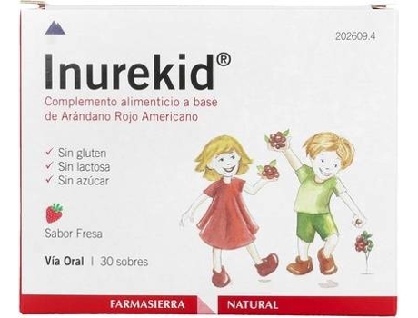 Suplemento Alimentar FARMASIERRA Inurekid (30 carteiras de 2g (Morango))