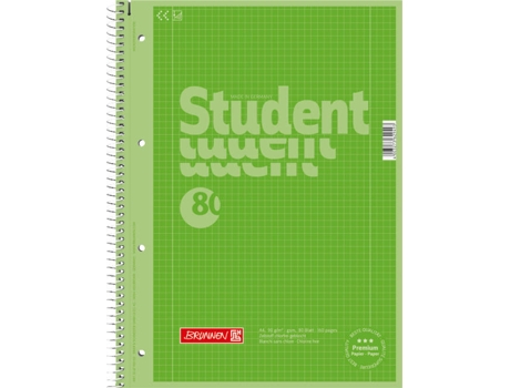 Caderno  67928152 Verde (A4 - Quadriculado)