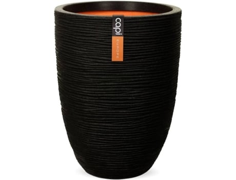 Vaso  Nature Rib (Preto - Plástico - 36x47 cm)