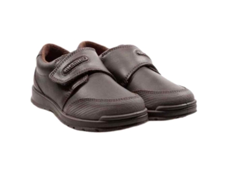 Sapatos de Menino TITANITOS Colegial Velcro Zeus Pele Castanho (32)