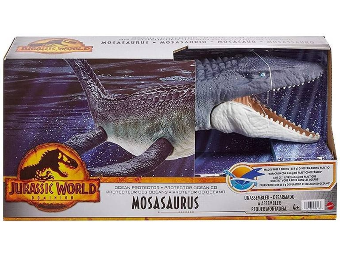 Figura de Acao MATTEL Jurassic World 3 Mosasaurus defensor do oceano Idade Minima 4 Worten.pt