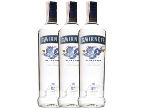 Vodca Smirnoff Blueberry 1 L (Caixa de 3 unidades)