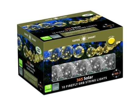 Grinalda de Luzes LED Super Smart 365 Firefly Solar 15 lm