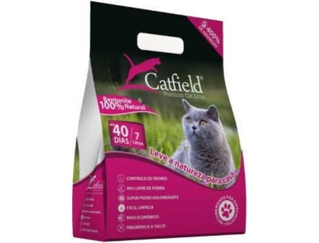 Areia para Gatos CATFIEL Premium Litter Pó Talco (7L)