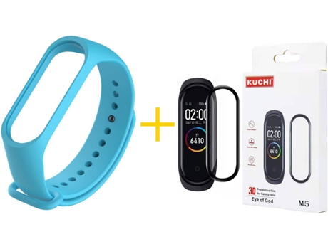 Bracelete + Película Mi Band 6 KUCHI Silicone (Azul Claro)