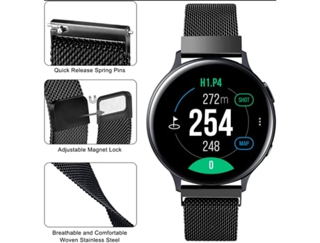 Bracelete GIFT4ME Milanese com Fecho Magnético para Xiaomi Watch S2 46Mm Cinzento