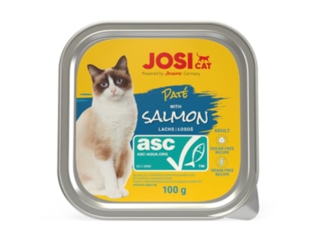 JOSICAT Alimento em Patê para Gato Adulto Salmão 100G