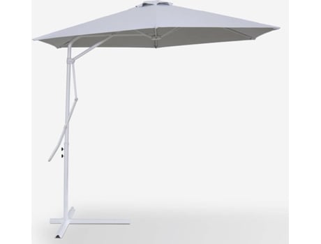 Guarda-Chuva de Jardim ELIOS PARASOLS de Braço descentralizado de Aço Hexagonal Branco Anti Uv Dorico (3m)