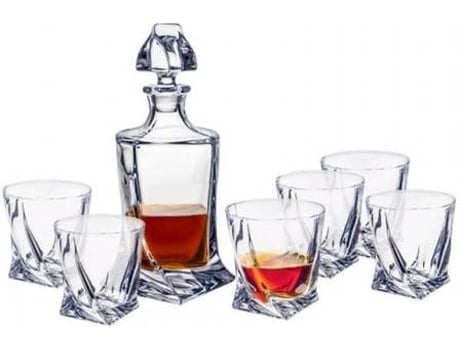 Conjunto de Whisky BOHEMIA Quadro (Cristal - 7 und)