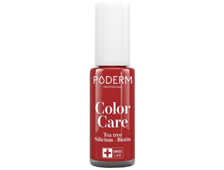 PODERM Colour Care Verniz Árvore do Chá 8ml 253: Vermelho Paixão