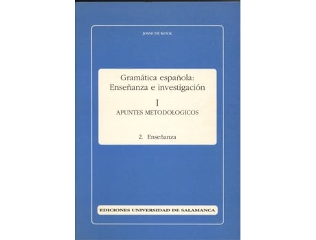 Livro Gramatica Española:Enseñanza E Investigacion 1 de Josse De Kock (Espanhol)