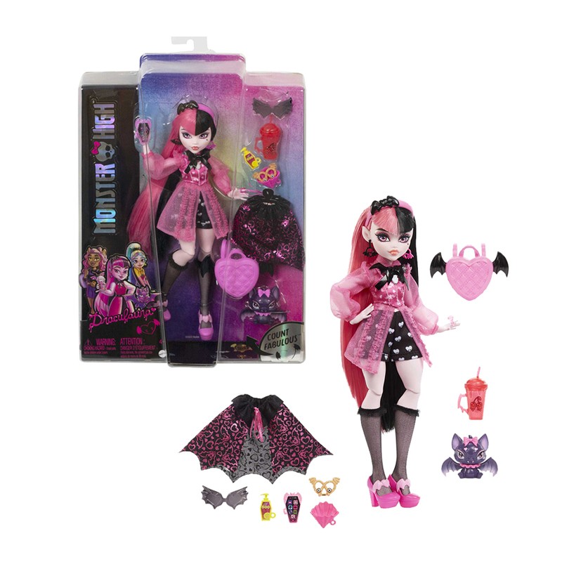 Monster High Boneca Draculaura Moda : : Brinquedos e