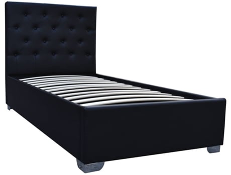 Cama simple con cofre ''Tino'' - 90 190 cm - Negro