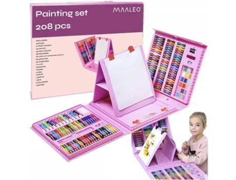 Conjunto de pintura 208 peças numa mala MAALEO