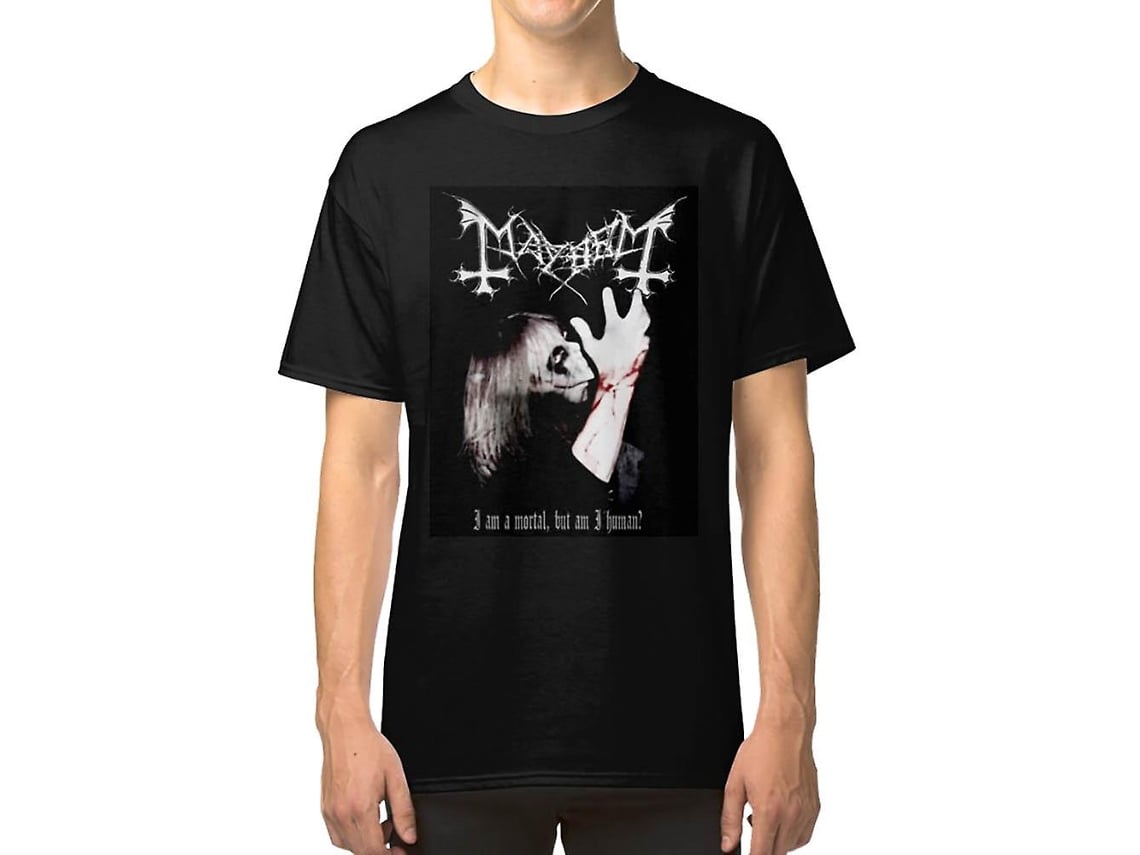 T-Shirt ROCKINSTONE Mayhem Tee Inspired Merch Algodão para Homem (XL)