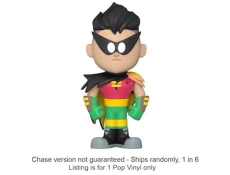 Figura Funko Teen Titans Go! Robin Vinil Soda Chase 1 em 6