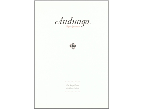 Livro Anduaga Type Specimen de Vv.Aa. (Espanhol)