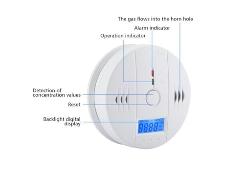 GUANZEE Portátil Monóxido de Carbono CO Detector de Gás Sensor de Monitoramento Envenenamento Tester Alarme Aviso CUQUE