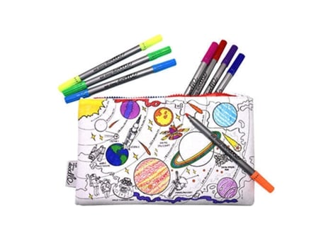 Conjunto para Colorir e Aprender para Crianças Explorador Do Espaço EAT SLEEP DOODLE