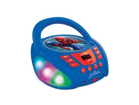 Leitor de CD DISNEY Bluetooth Spider Man com luzes e USB