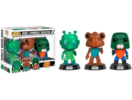 Conjunto 3 Figuras ! Star Wars - Greedo + Hammerhead + Walrus Man