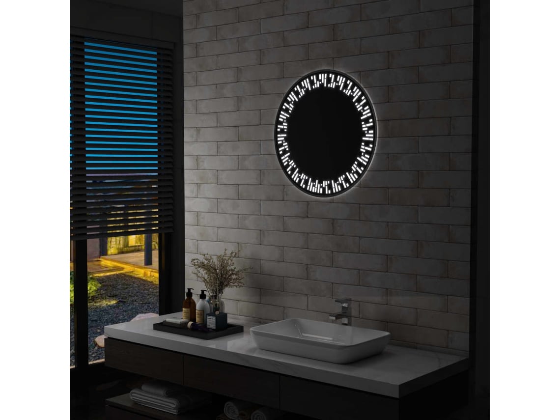 Espelho para banho Cassiopeia com iluminação LED decorativa Ø60 cm - FCL  Ferragens