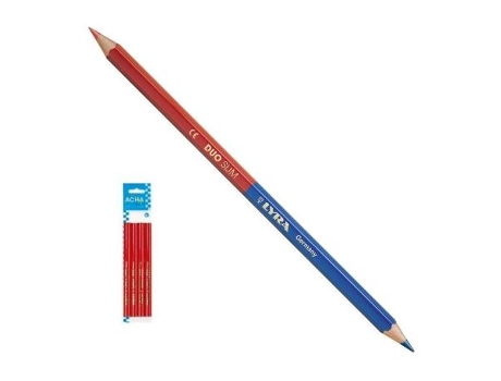 Lapiz mina 2,8mm azul/roja (blist.4uds)