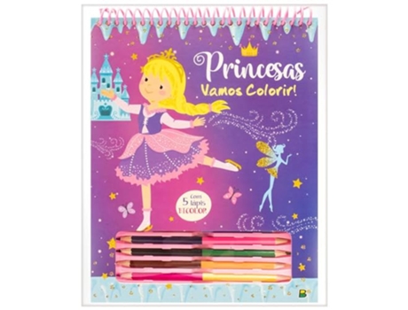 Livro Vamos Colorir! Princesas de Brijbasi (Português)