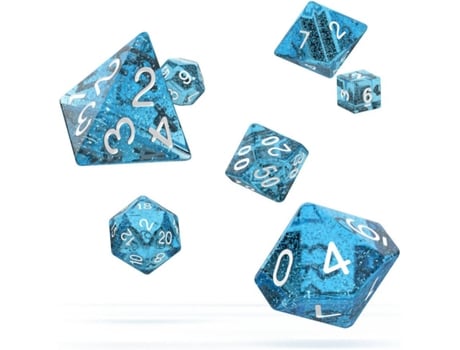 Conjunto de Dados OAKIE DOAKIE Oakie Doakie Dice RPG Set Speckled - Light Blue (Idade Mínima: 8 Anos)