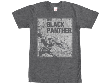 T-Shirt de Homem SUPERHEROMARVEL Distressed Panther Algodão (3XL)