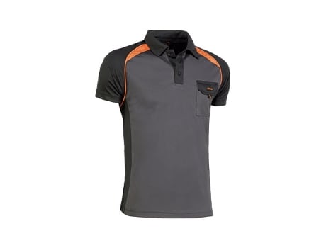 Polo Top Range Coolway Gris / Naranja