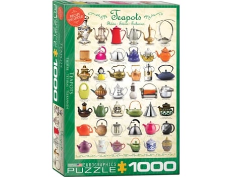 Puzzles EUROGRAPHICS Teapots 1000 pcs (1000 peças)