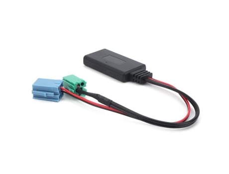 Adaptador de Áudio para Carro QIILU Adaptador de Áudio Automático Mini Conector Iso 6 Pinos 8 Pinos Bluetooth 5.0 Cabo Aux para Renault