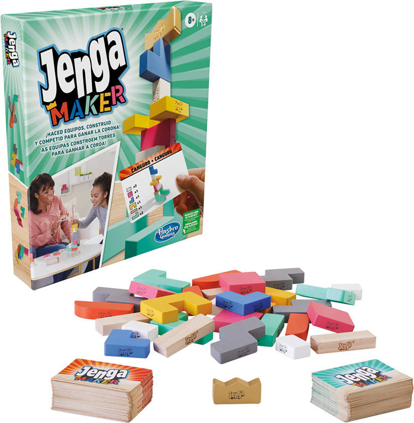 Jogo Educativo HASBRO Jenga Maker (Idade Mínima: 8 Anos - 26,7 x 4