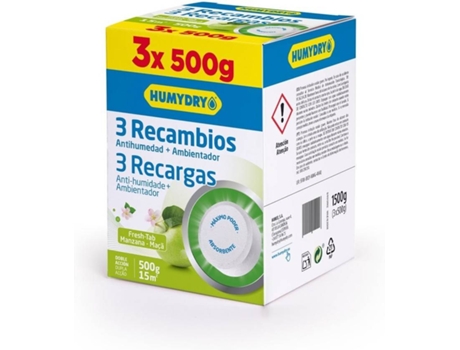 Recarga Anti-Humidade HUMYDRY Maçã (3x500g)