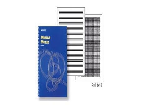 Cuaderno Espiral A4 Musica Mezzo 12 Pentagramas+Portapartit