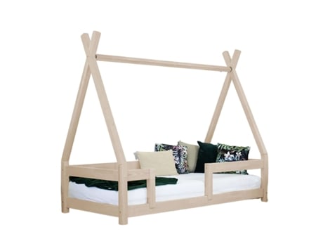 Cama Cabana Infantil Nakana 120 X 190 Bege BENLEMI