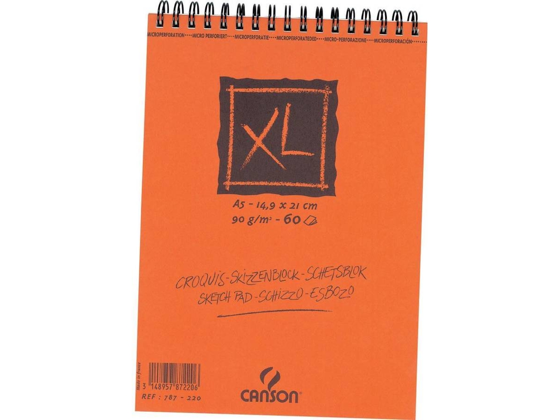 Bloco De Desenho Canson Xl A5 Liso Wortenpt 3822