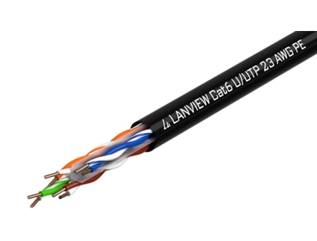 Cabo LANVIEW Lvn122151 Black 305 M Cat6 U/Utp Utp