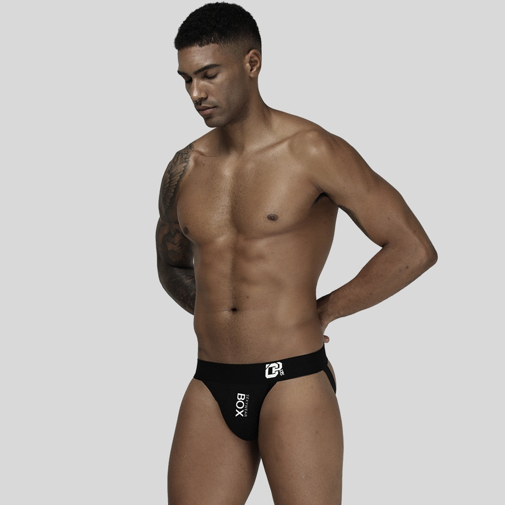 Cuecas SLOWMOOSE de bolsa jockstrap malha de tangas de de algodão roupa  íntima (Tamanho: L)