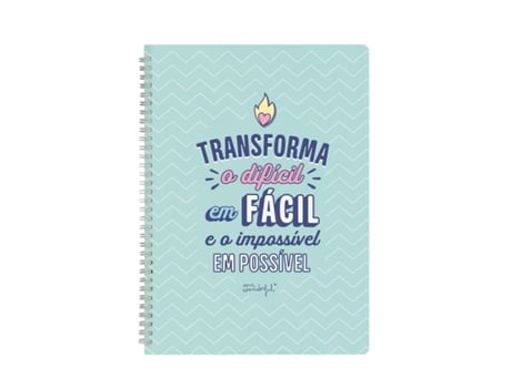 Caderno MR.WONDERFULL Transforma O Difícil em Fácil e O Impossível em Possível