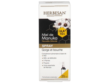 HERBESAN Mel de Manuka Spray para a garganta e boca Iaa 10 25 Ml