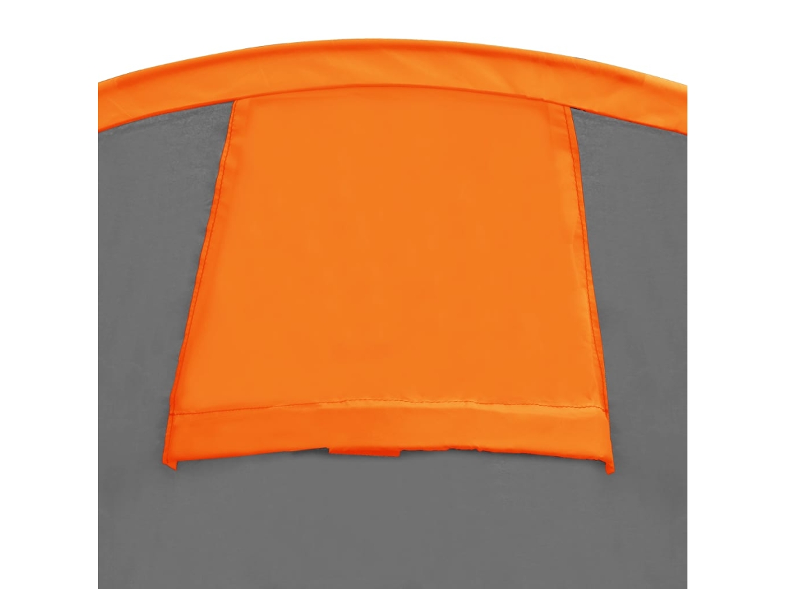 Tenda de campismo para 6 pessoas cinzento e laranja
