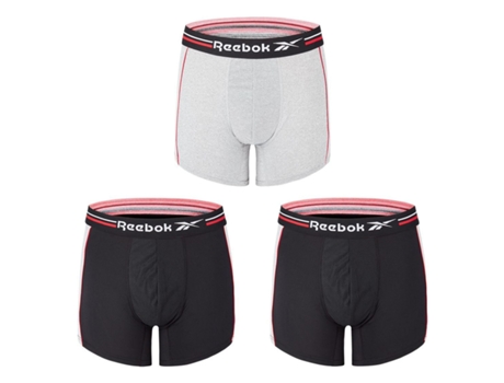 Boxers REEBOK Barlow Algodão, Elastano Homem (S - Preto, Branco