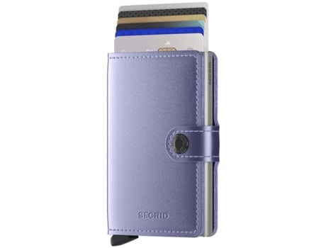 Portfólio Miniwallet Metallic Lila SECRID