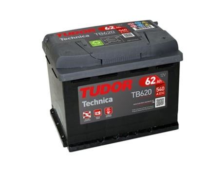 Bateria de Carro TUDOR TB620 62Ah 540A, Gama Technica