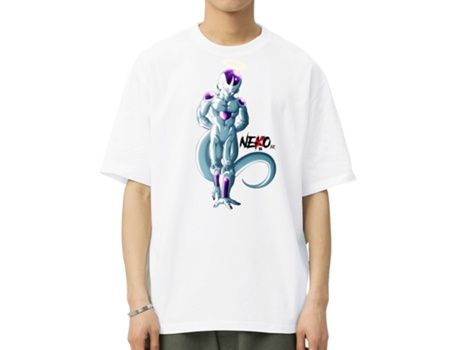 T-Shirt de Homem VREEL Dragon Ball Freezer Algodão Branco (L)