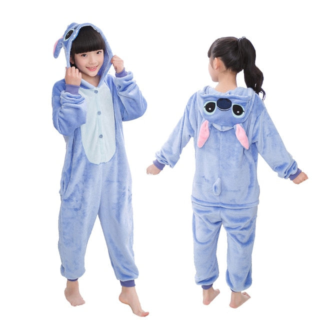 Pijama SLOWMOOSE Inverno Meninos Costura Crianças Cosplay Costura Onesie  Unicórnio Pijama Pijama para Meninas 4-12 Anos L03 - 4T (La39 - 10)